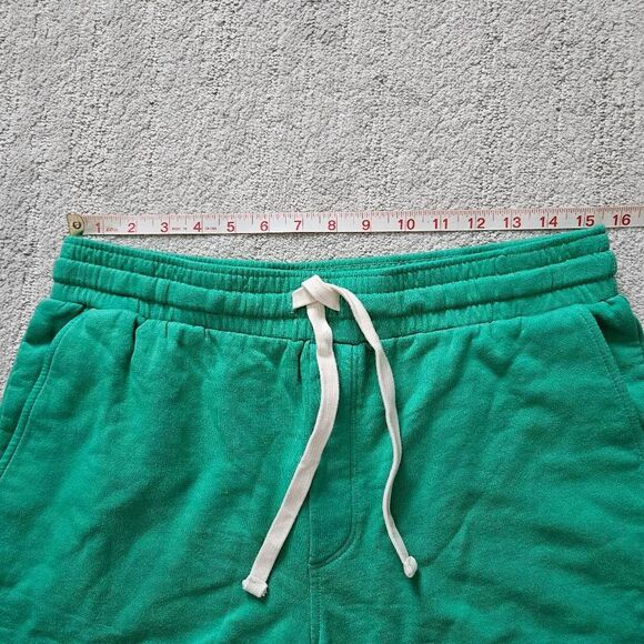 Monrow Kelly Green Sweat Shorts Size Medium - Picture 5 of 7